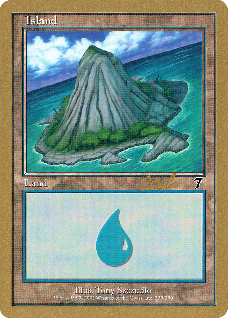 Image of Island (335) - 2002 Carlos Romao (7ED) (WCD-) - World Championship Decks 2002