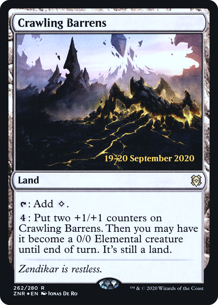 Image of Crawling Barrens (PRE-262S) - Zendikar Rising Promos Foil