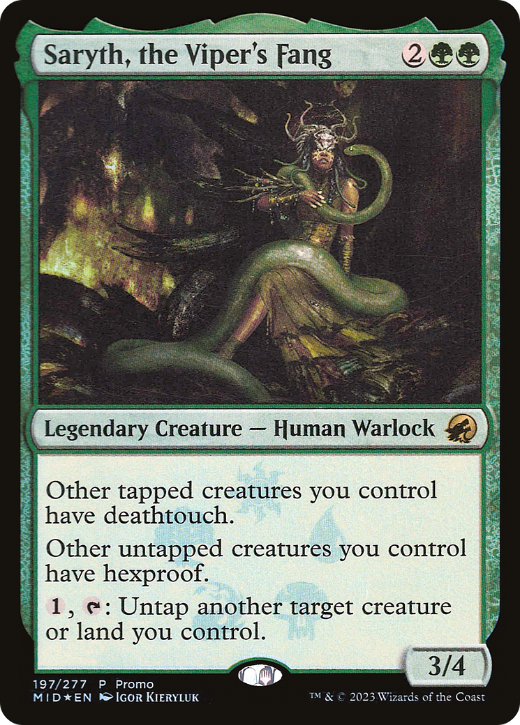 Image of Saryth, the Viper's Fang (MEDIA-197★) - Innistrad: Midnight Hunt Promos Foil