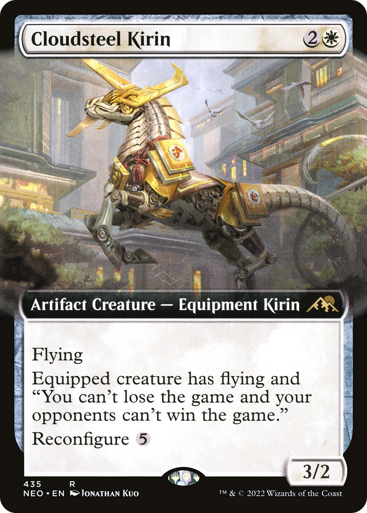 Image of Cloudsteel Kirin (Extended Art) (NEO-435) - Kamigawa: Neon Dynasty: (Extended Art) Foil