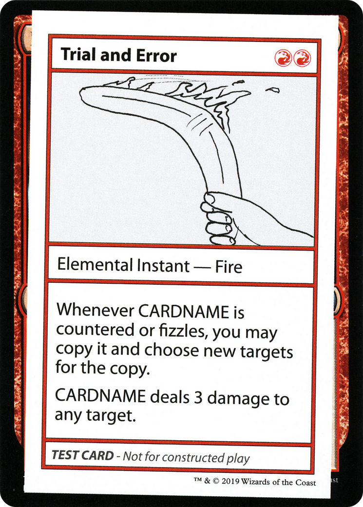 Image of Trial and Error (No PW Symbol) (CMB1-) - Mystery Booster Playtest Cards 2021