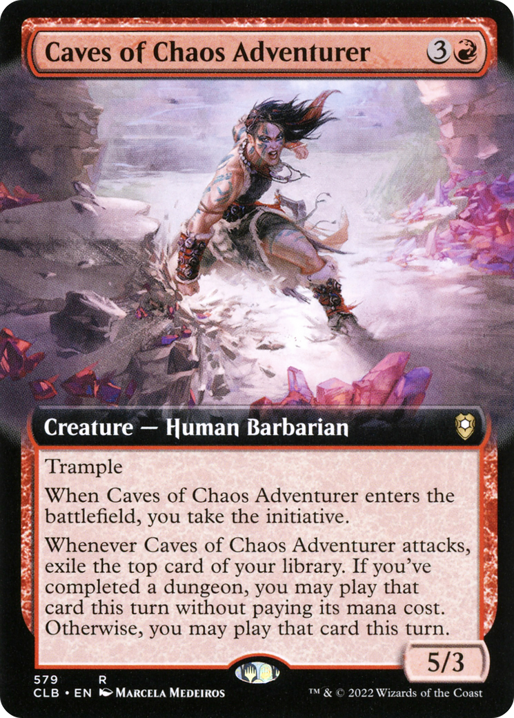 Image of Caves of Chaos Adventurer (Extended Art) (CLB-579) - Commander Legends: Battle for Baldur's Gate: (Extended Art) Foil