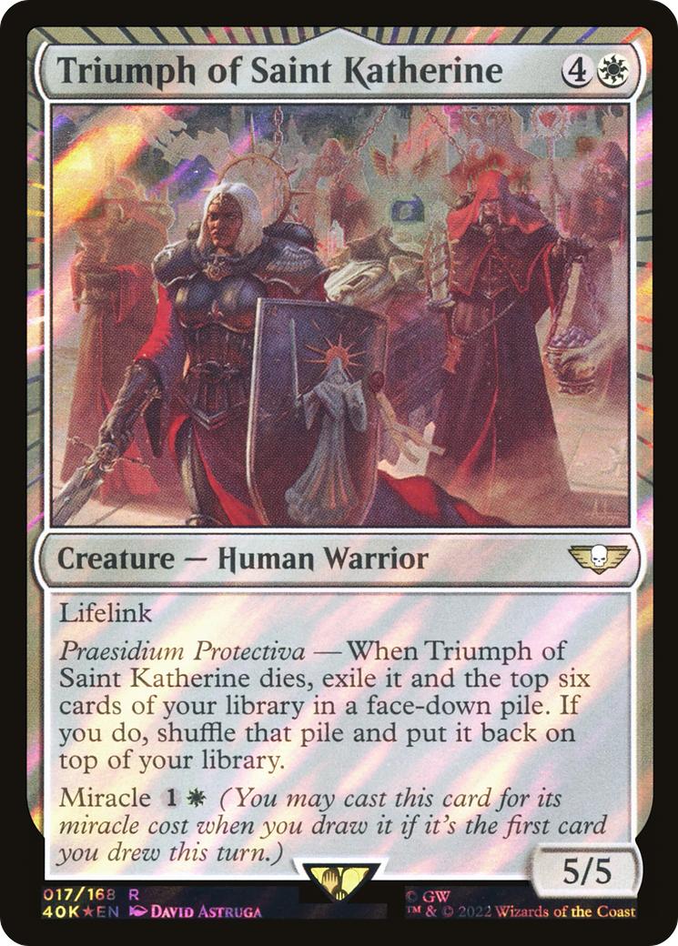 Image of Triumph of Saint Katherine (Surge Foil) (40K-017) - Warhammer 40,000 Commander: (miracle) Foil