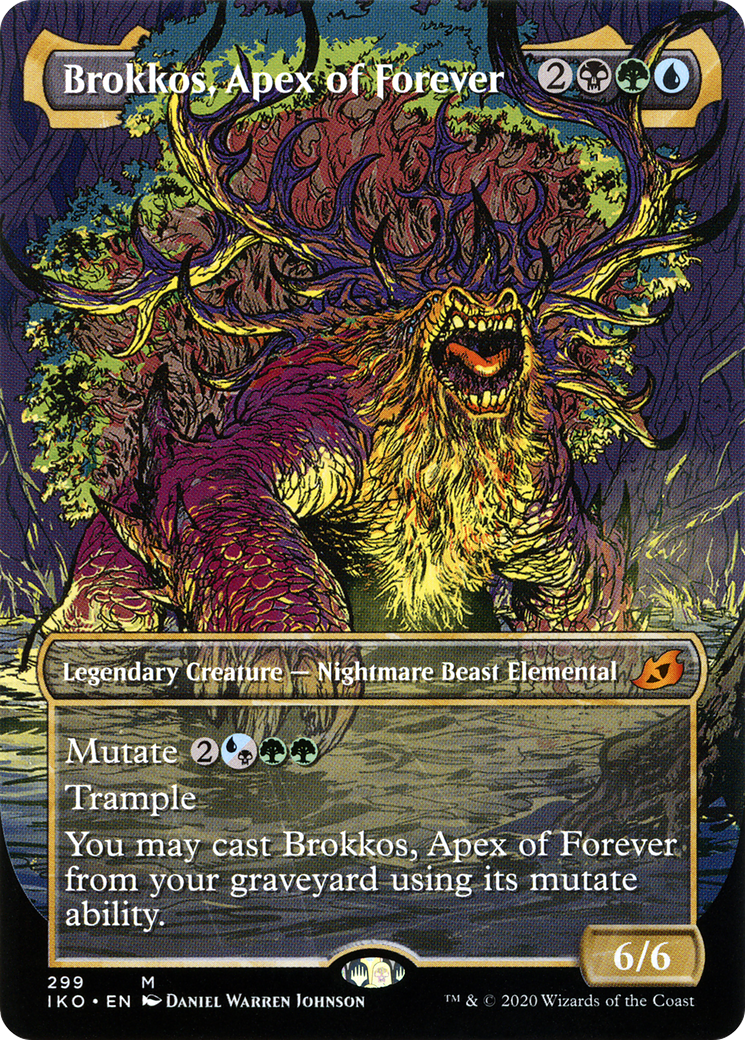 Image of Brokkos, Apex of Forever (Showcase) (IKO-299) - Ikoria: Lair of Behemoths: (Showcase) (Borderless)