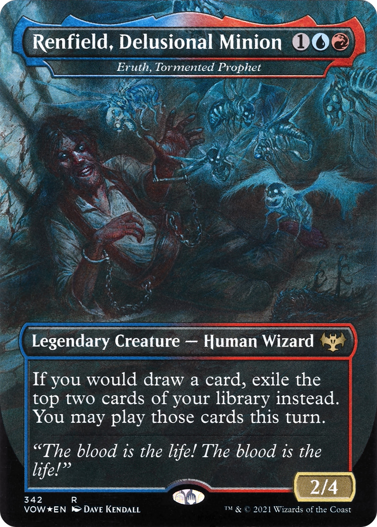 Image of Renfield, Delusional Minion - Eruth, Tormented Prophet (VOW-342) - Innistrad: Crimson Vow / Renfield, Delusional Minion (Borderless)