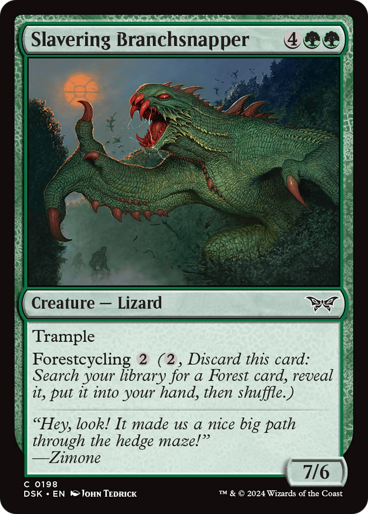 Image of Slavering Branchsnapper (DSK-198) - Duskmourn: House of Horror Foil