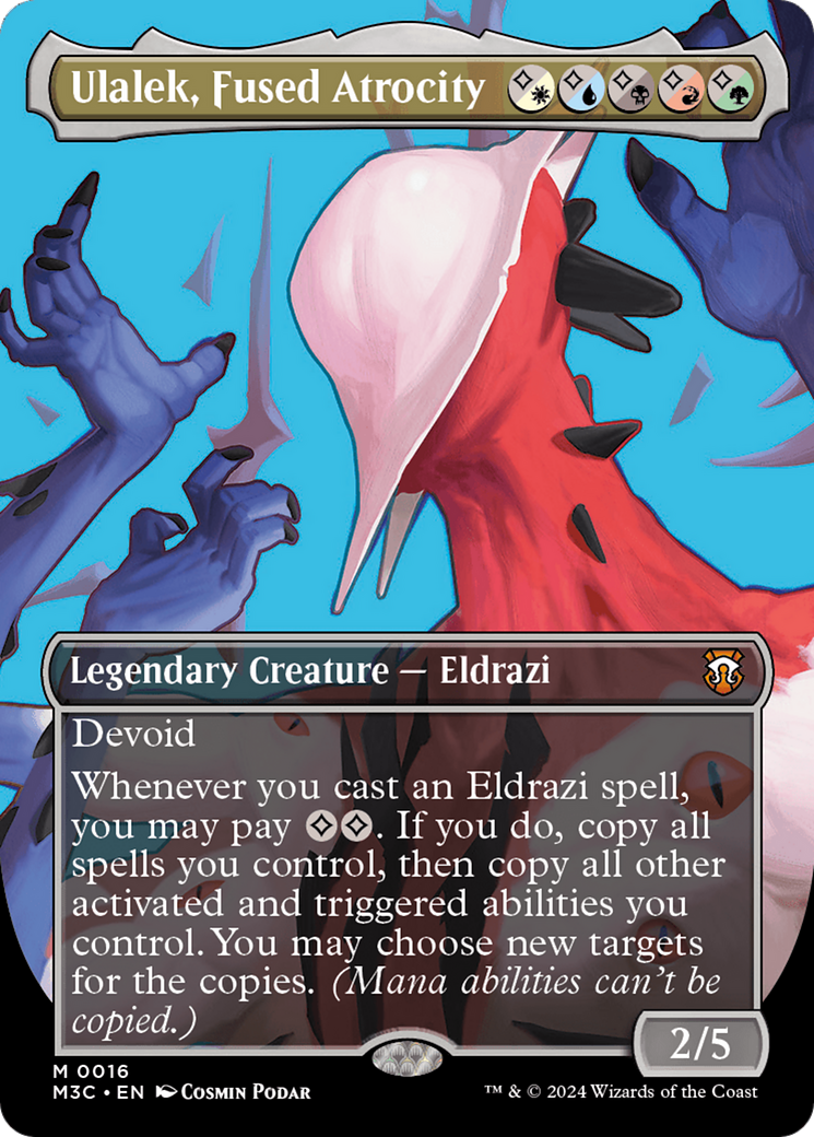 Image of Ulalek, Fused Atrocity (Borderless) (M3C-016) - Modern Horizons 3 Commander (Borderless) Foil