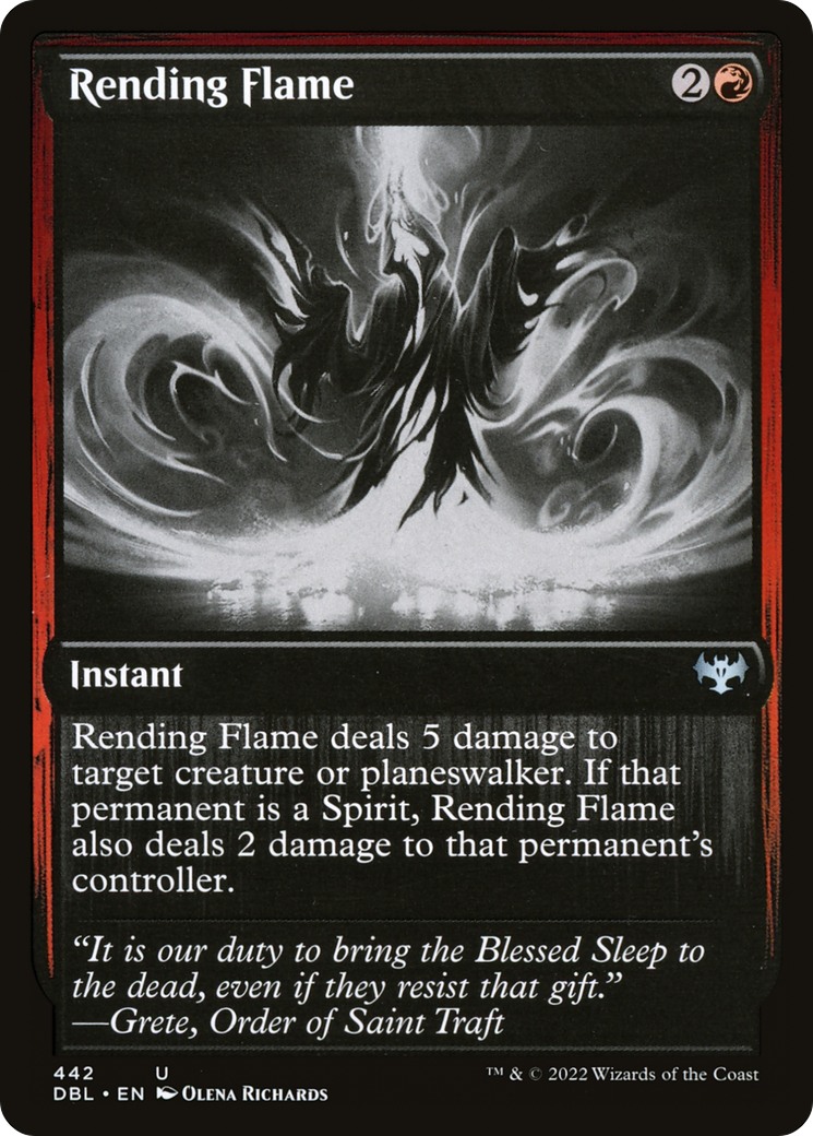Image of Rending Flame (DBL-442) - Innistrad: Double Feature Foil