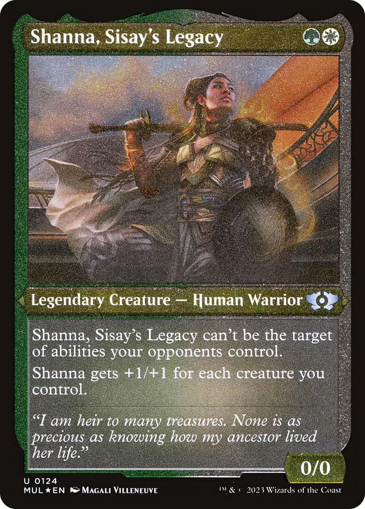 Image of Shanna, Sisay's Legacy (Foil Etched) (MUL-124) - Multiverse Legends Foil