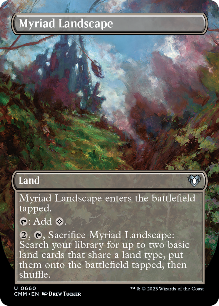 Image of Myriad Landscape (Borderless) (CMM-660) - Commander Masters (Borderless)