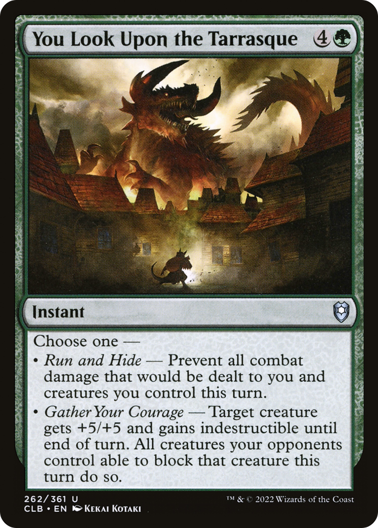 Image of You Look Upon the Tarrasque (CLB-262) - Commander Legends: Battle for Baldur's Gate Foil