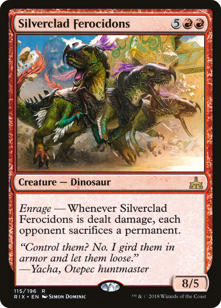 Image of Silverclad Ferocidons (RIX-115) - Rivals of Ixalan Foil