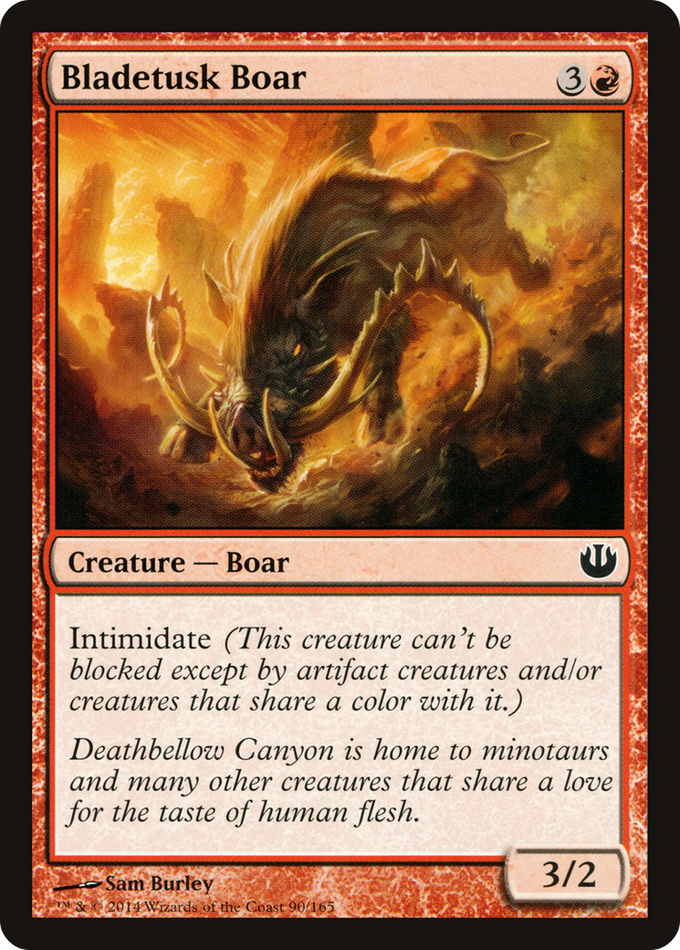 Image of Bladetusk Boar (JOU-090) - Journey into Nyx Foil