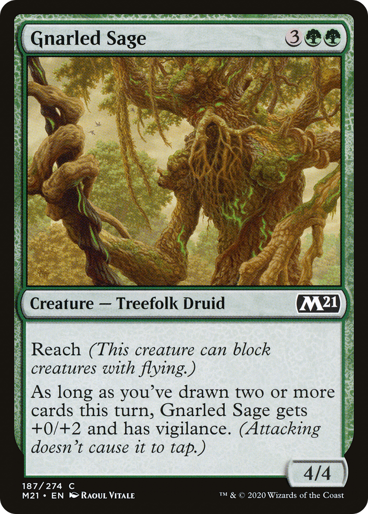 Image of Gnarled Sage (M21-187) - Core Set 2021 Foil