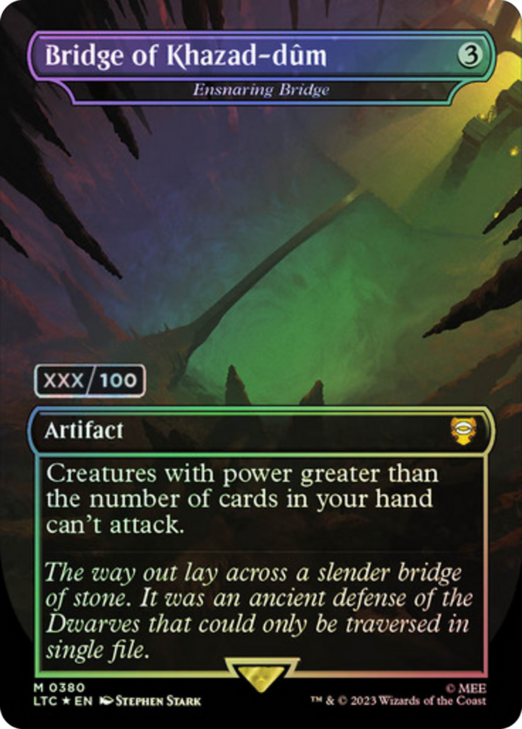 Image of Bridge of Khazad-dum - Ensnaring Bridge (Serial Numbered) (LTC-380) - Tales of Middle-earth Commander / Bridge of Khazad-dûm (Borderless) Foil