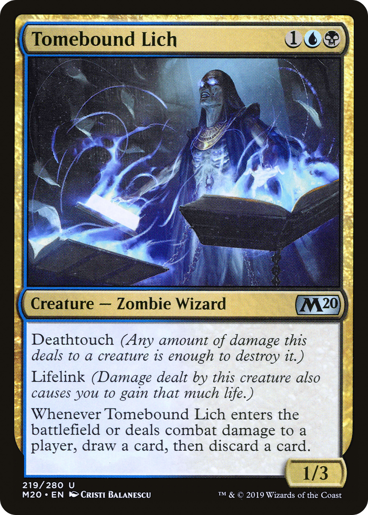 Image of Tomebound Lich (M20-219) - Core Set 2020