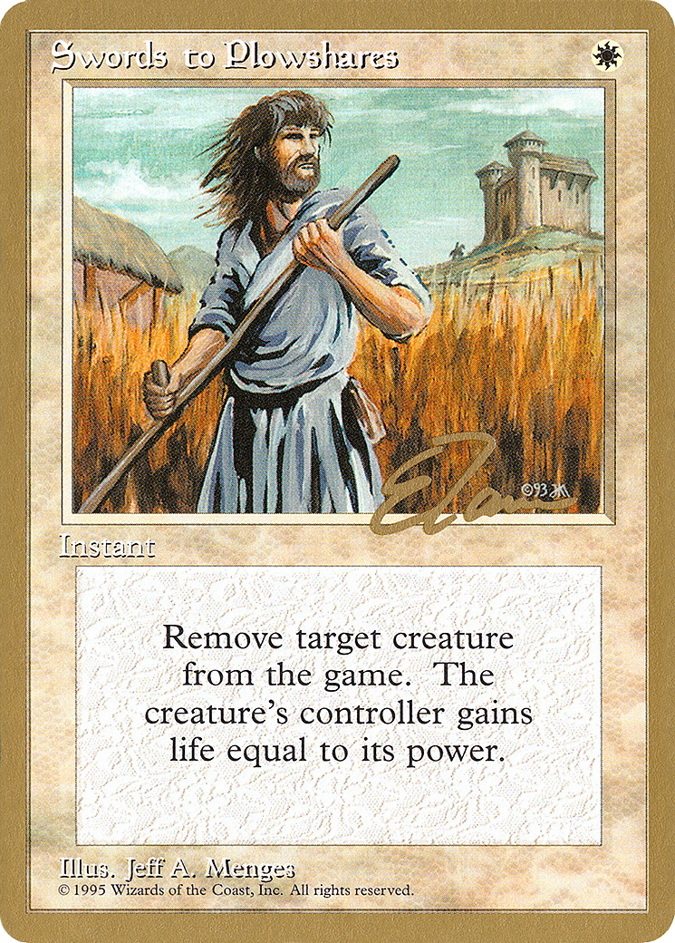 Image of Swords to Plowshares - 1996 Eric Tam (4ED) (WCD-) - Pro Tour Collector Set