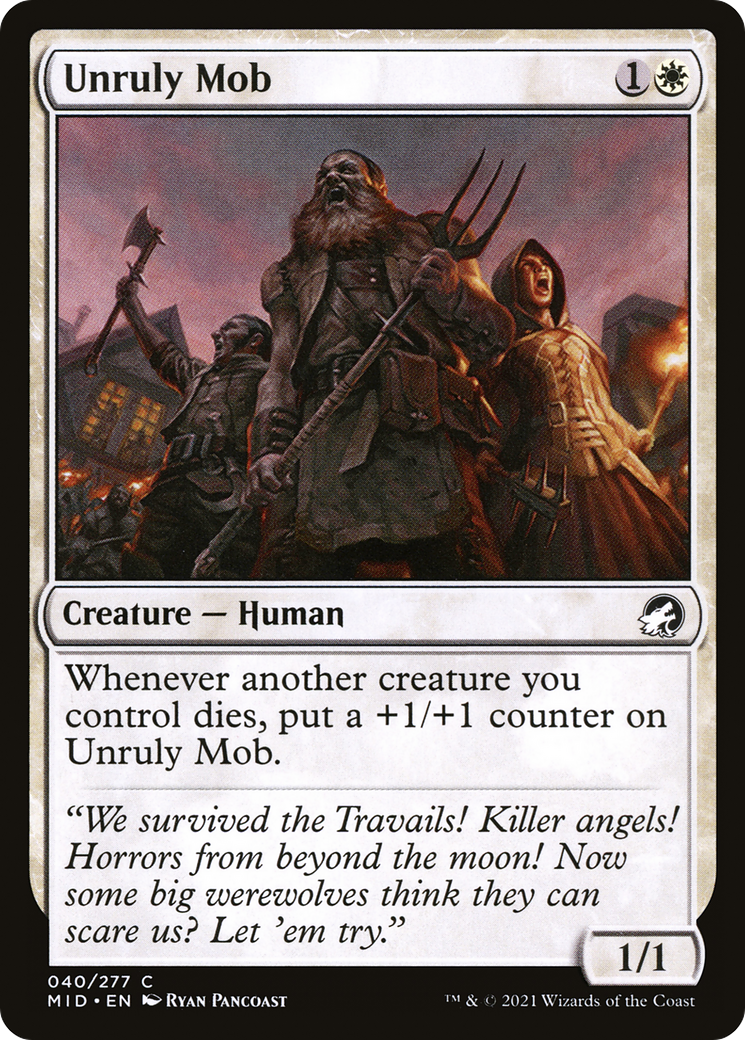 Image of Unruly Mob (MID-040) - Innistrad: Midnight Hunt Foil