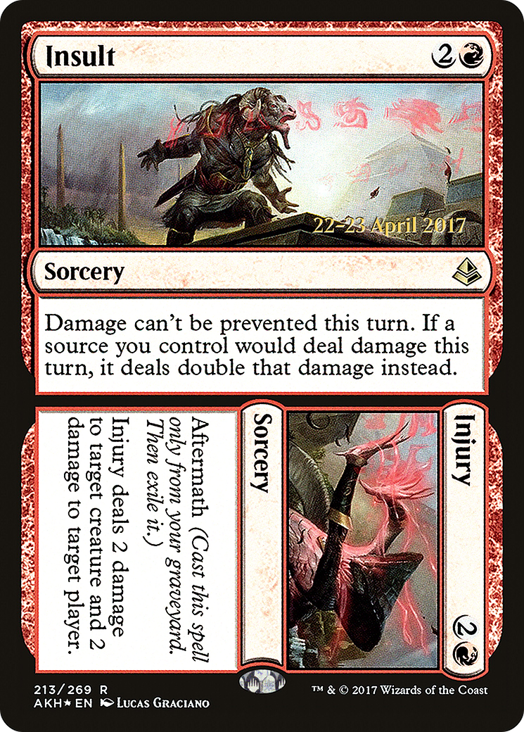 Image of Insult // Injury (PRE-213) - Amonkhet Promos Foil