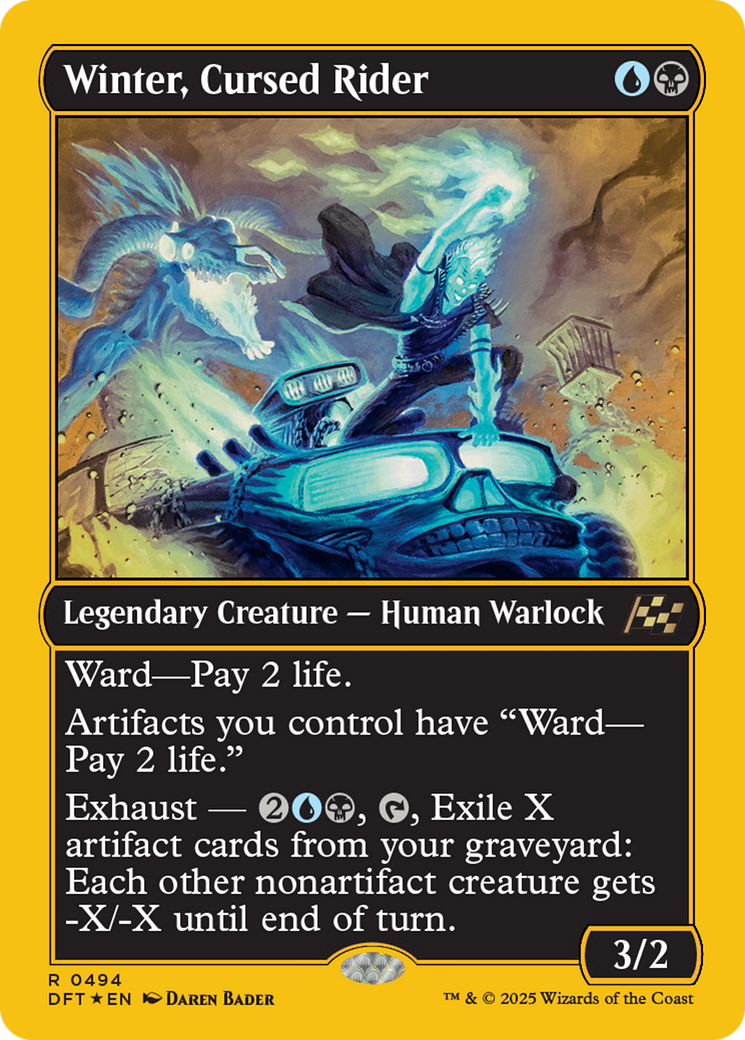 Image of Winter, Cursed Rider (First-Place Foil) (DFT-494) - Aetherdrift Foil