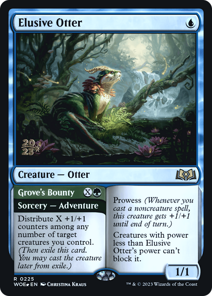 Image of Elusive Otter (PRE-225) - Wilds of Eldraine Promos Foil