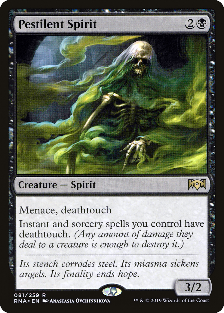 Image of Pestilent Spirit (RNA-081) - Ravnica Allegiance