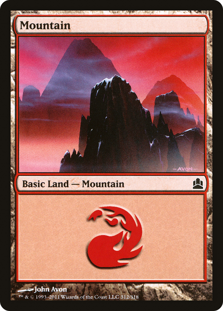 Image of Mountain (312) (CMD-312) - Commander 2011