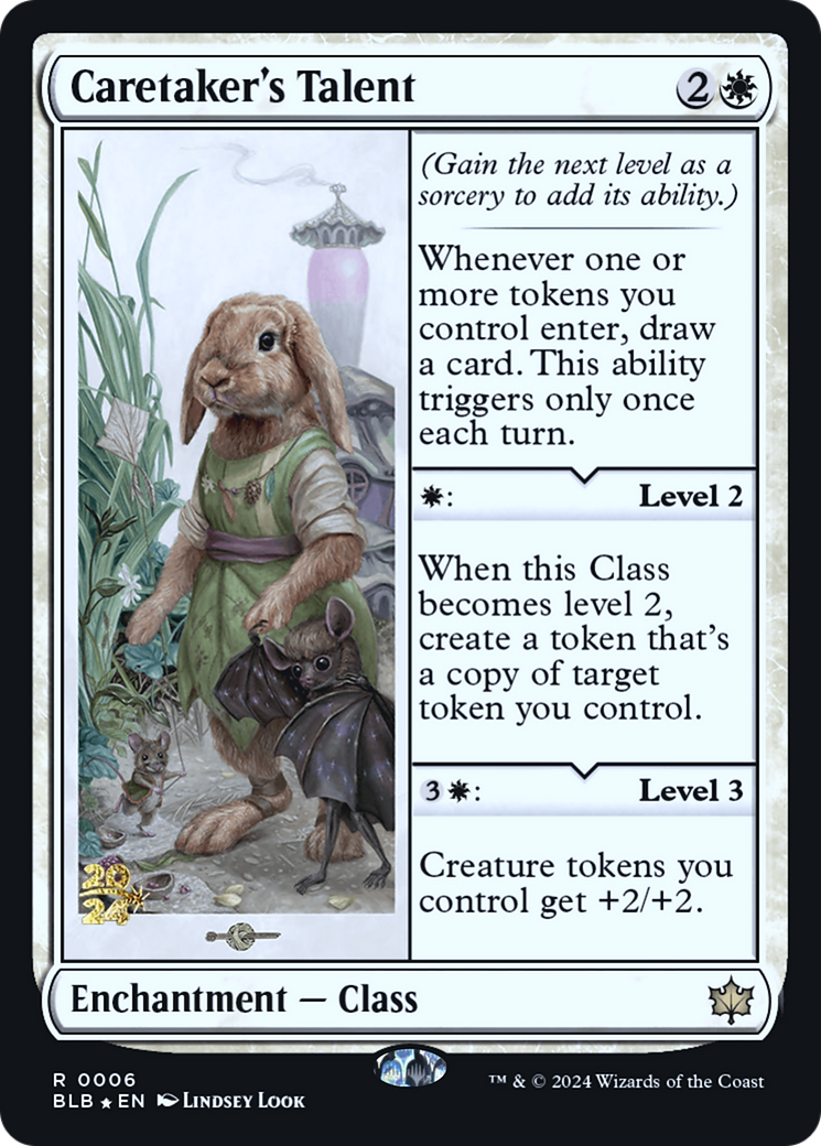 Image of Caretaker's Talent (PRE-006) - Bloomburrow Promos Foil