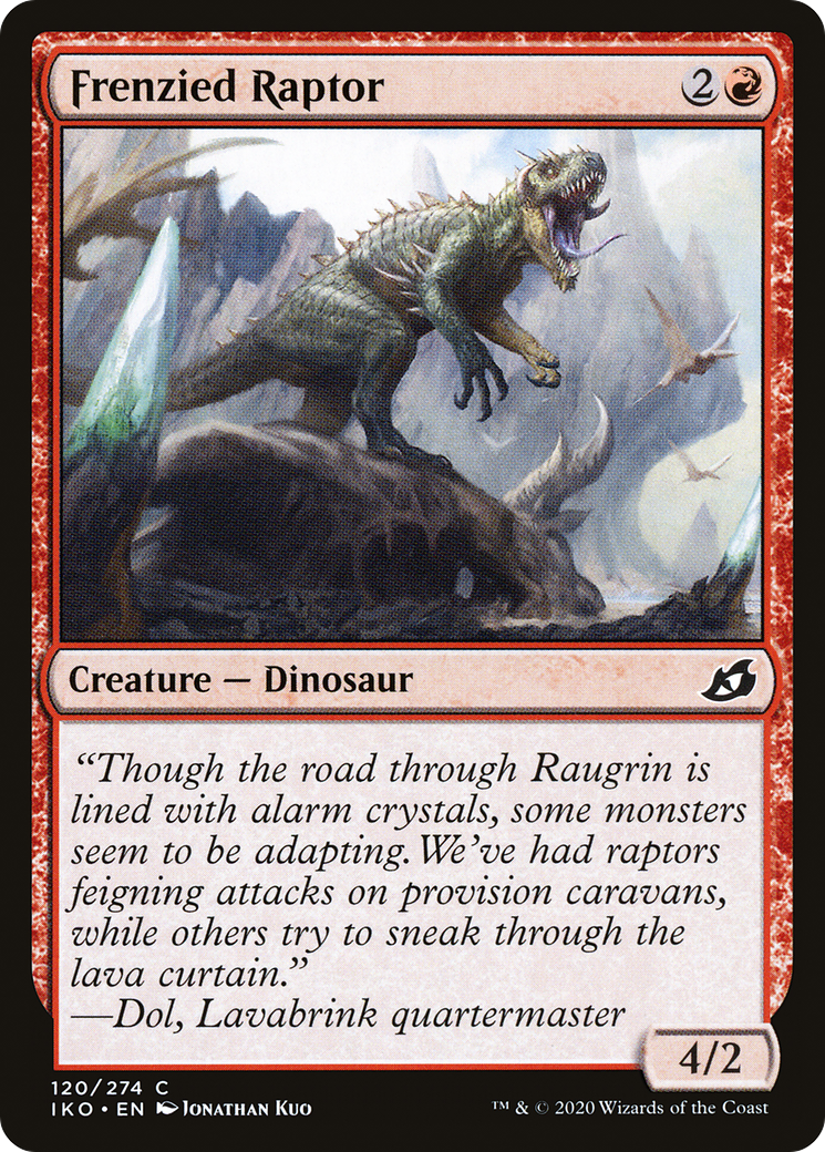 Image of Frenzied Raptor (IKO-120) - Ikoria: Lair of Behemoths Foil