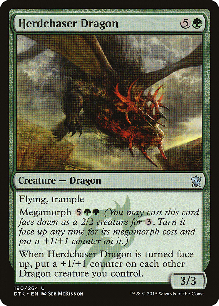 Image of Herdchaser Dragon (DTK-190) - Dragons of Tarkir Foil
