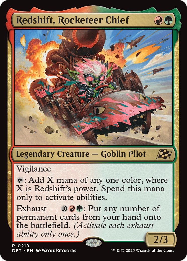 Image of Redshift, Rocketeer Chief (DFT-218) - Aetherdrift Foil