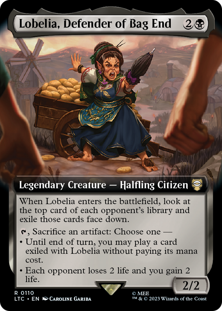 Image of Lobelia, Defender of Bag End (Extended Art) (LTC-110) - Tales of Middle-earth Commander: (Extended Art) Foil