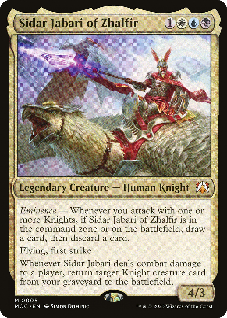 Image of Sidar Jabari of Zhalfir (MOC-005) - March of the Machine Commander
