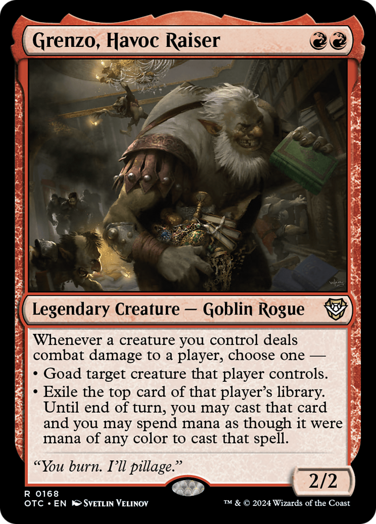 Image of Grenzo, Havoc Raiser (OTC-168) - Outlaws of Thunder Junction Commander