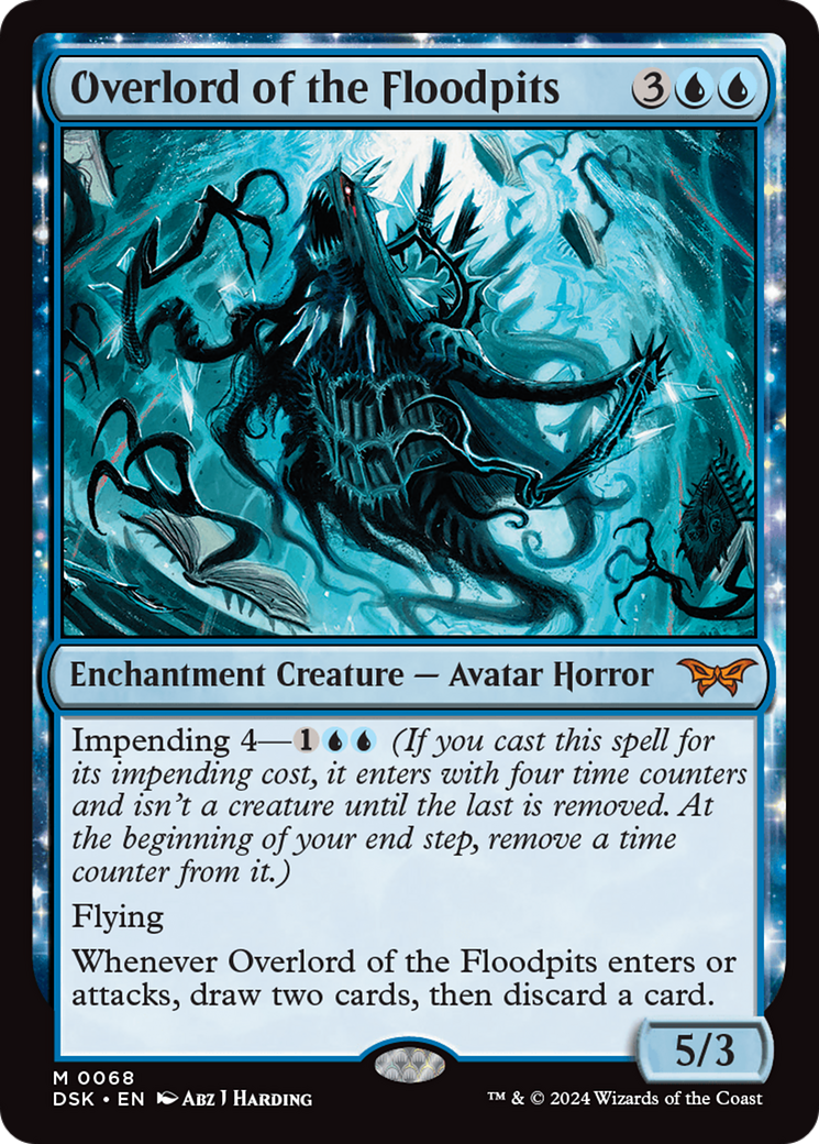 Image of Overlord of the Floodpits (DSK-068) - Duskmourn: House of Horror: (enchantment) Foil