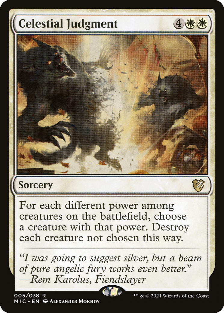 Image of Celestial Judgment (MIC-005) - Midnight Hunt Commander