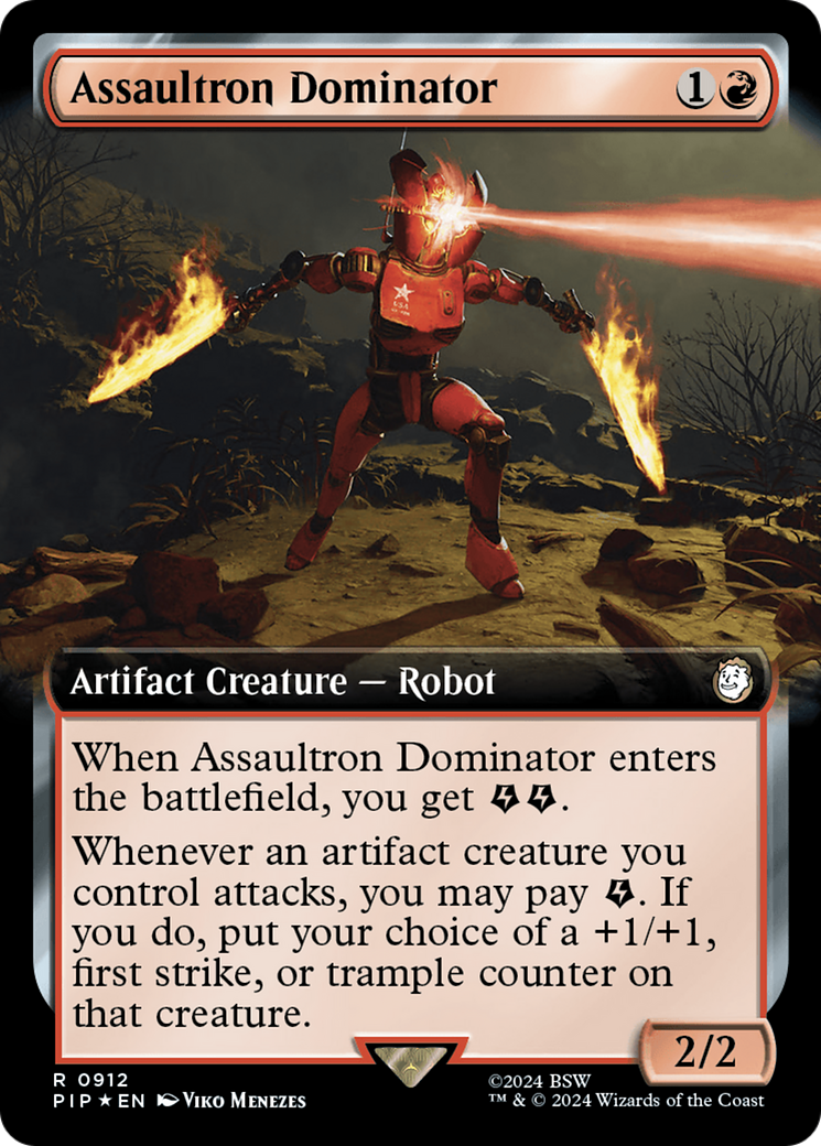 Image of Assaultron Dominator (Extended Art) (Surge Foil) (PIP-912) - Fallout: (Extended Art) Foil