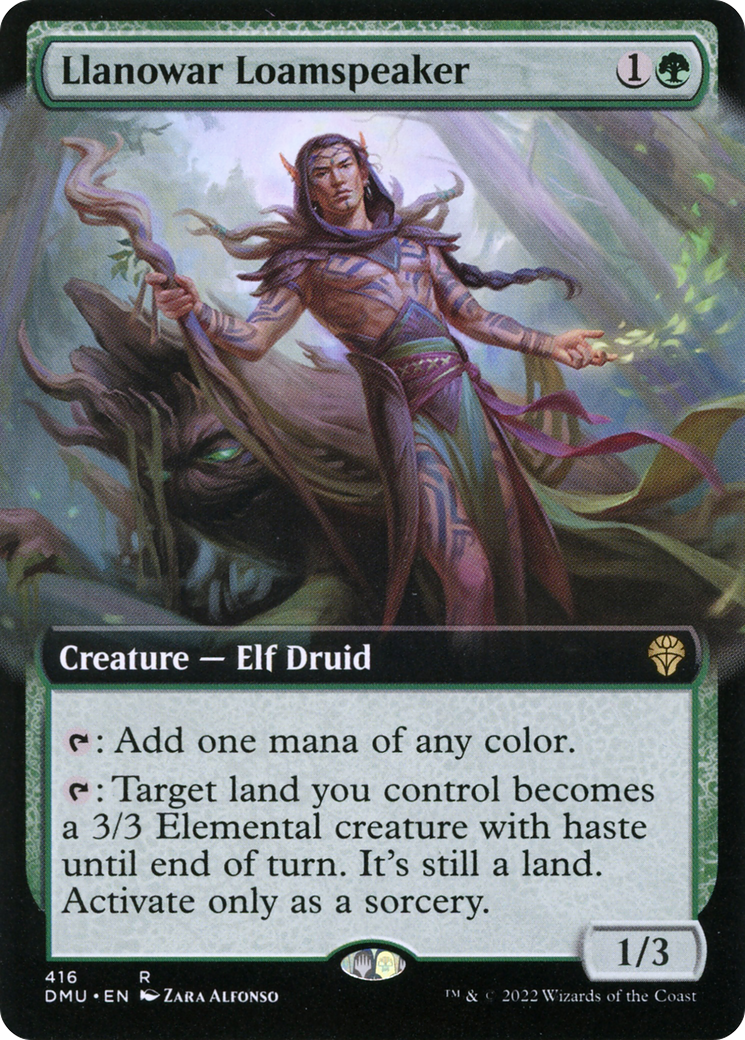 Image of Llanowar Loamspeaker (Extended Art) (DMU-416) - Dominaria United: (Extended Art)