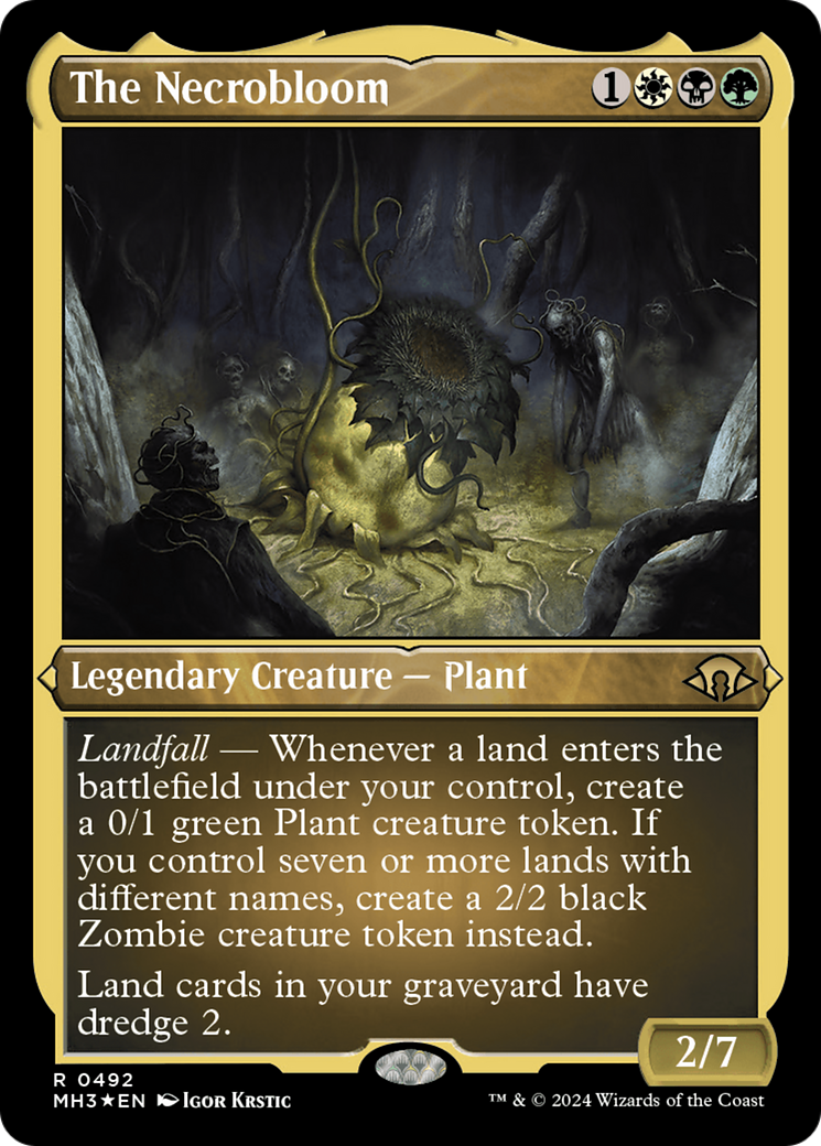 Image of The Necrobloom (Foil Etched) (MH3-492) - Modern Horizons 3 Foil