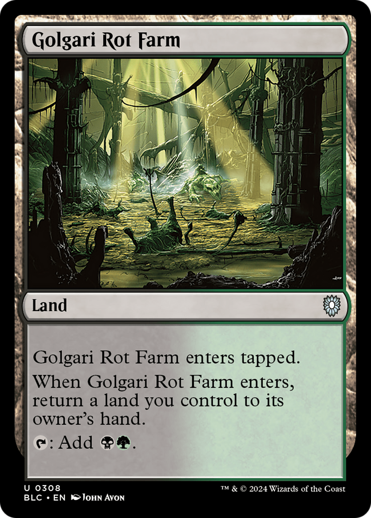 Image of Golgari Rot Farm (BLC-308) - Bloomburrow Commander