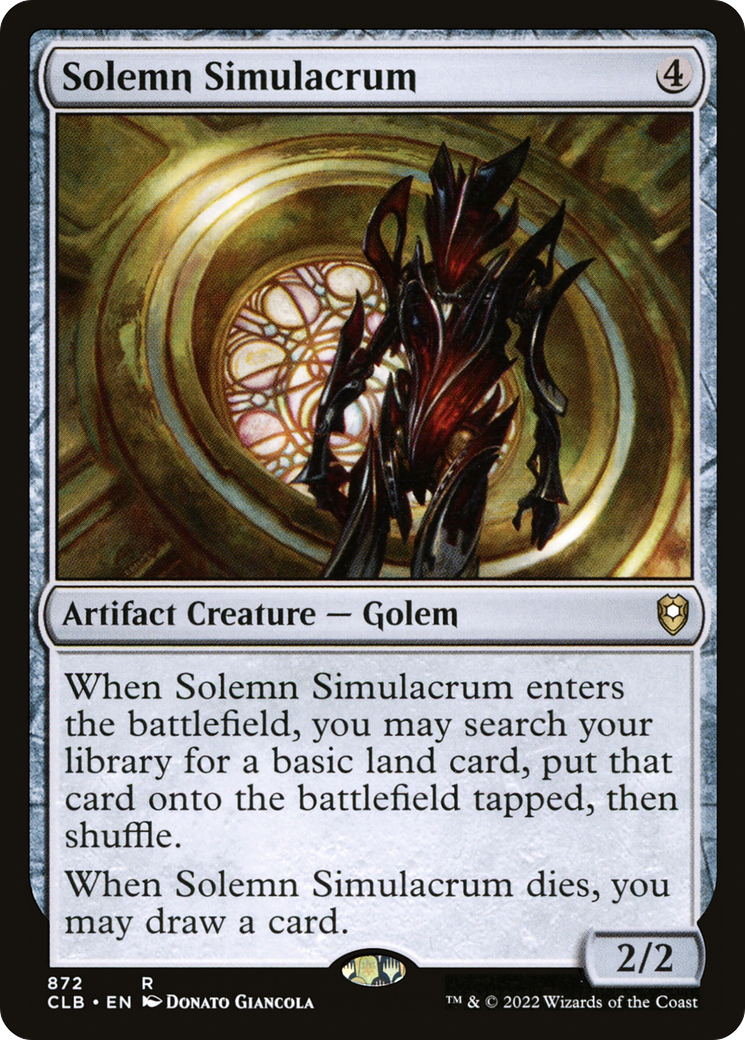 Image of Solemn Simulacrum (CLB-872) - Commander Legends: Battle for Baldur's Gate