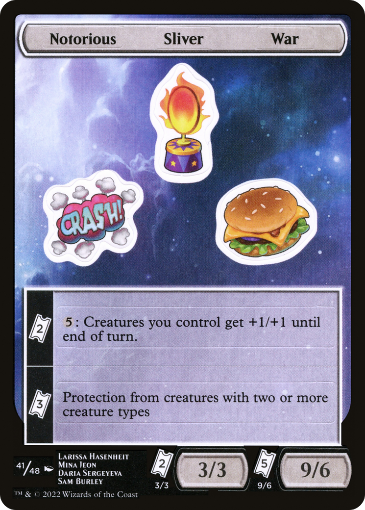 Image of Notorious Sliver War (UNF-041) - Unfinity Sticker Sheets Foil