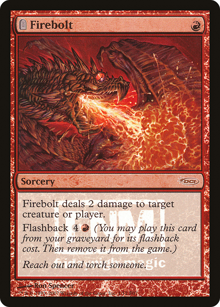 Image of Firebolt (FNM-001) - Friday Night Magic 2007: (tombstone) Foil