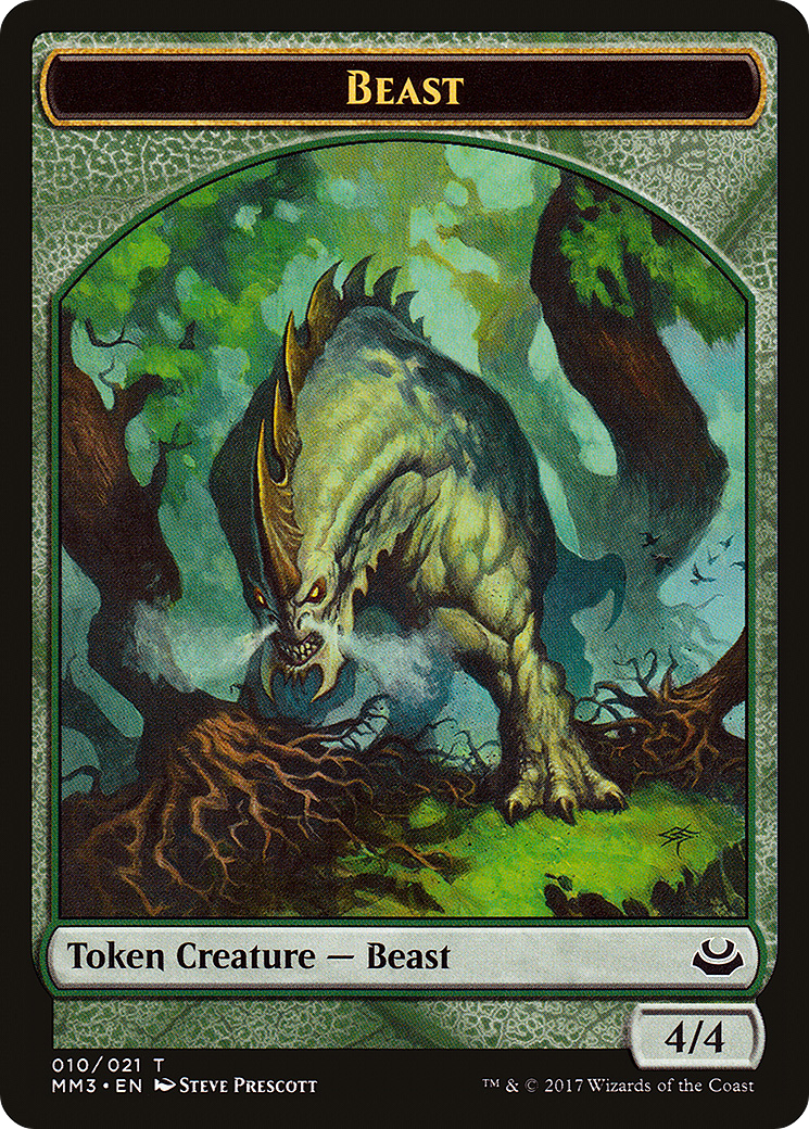 Image of Beast Token (4/4) (MM3-010) - Modern Masters 2017 Tokens