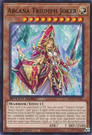 Image of Arcana Triumph Joker (SBC2-ENA07) - Speed Duel: Battle City Finals 1st Edition