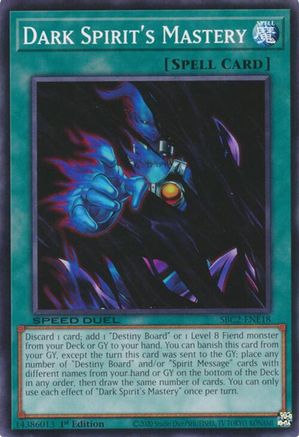 Image of Dark Spirit's Mastery (SBC2-ENE18) - Speed Duel: Battle City Finals 1st Edition