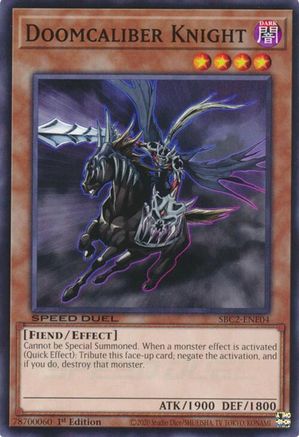 Image of Doomcaliber Knight (SBC2-ENE04) - Speed Duel: Battle City Finals 1st Edition