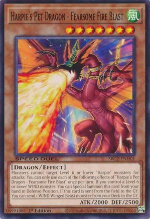 Image of Harpie's Pet Dragon - Fearsome Fire Blast (SBC2-ENH01) - Speed Duel: Battle City Finals 1st Edition