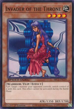 Image of Invader of the Throne (SBC2-ENC09) - Speed Duel: Battle City Finals 1st Edition