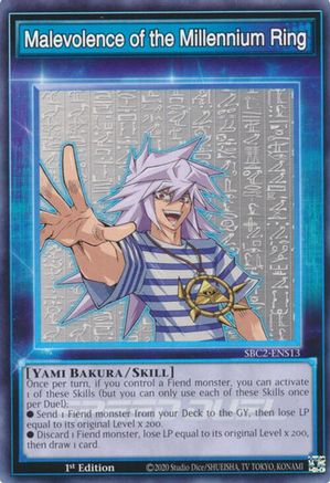 Image of Malevolence of the Millennium Ring (SBC2-ENS13) - Speed Duel: Battle City Finals 1st Edition